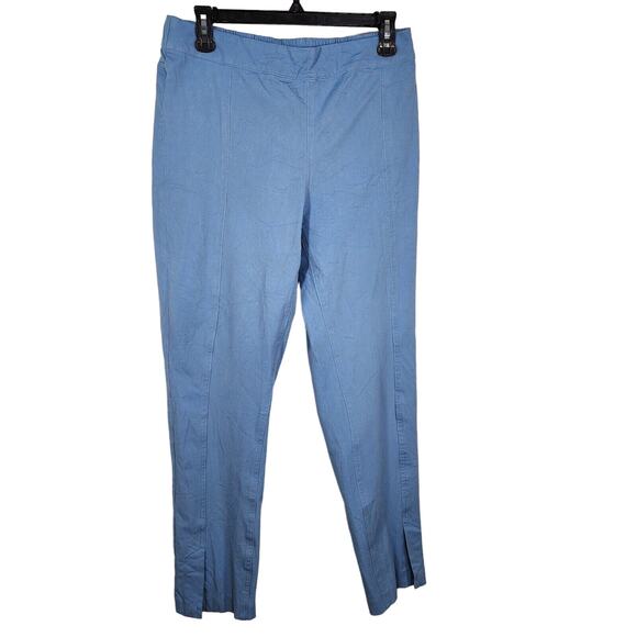 Isaac Mizrahi Live Ankle Pants 10 Regular 24/7 Stretch Slim Horizon Blue A470320 - Picture 1 of 10